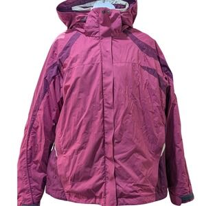 Columbia Omni-Tech Interchange 3-in-1 Jacket Womens XL Pink Purple Waterproof